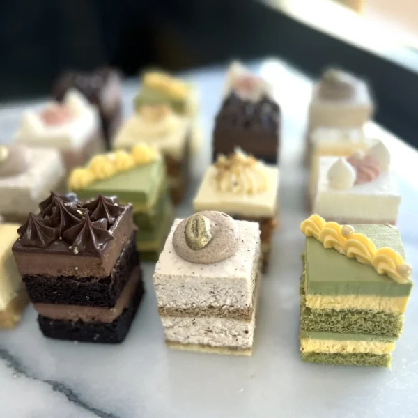 A selection of Trafiq Cafe & Bakery Minis featuring new Matcha flavour