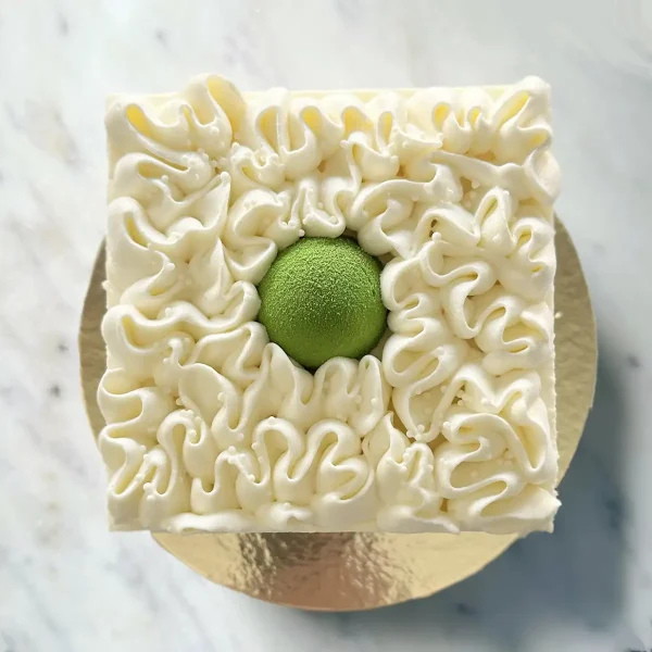 Top view of Trafiq's Key Lime Pie Cake